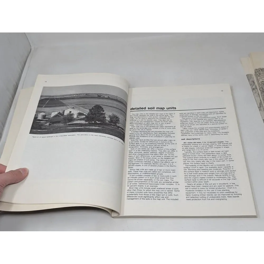 Vintage Book Department Agriculture 1982 Soil Survey & Maps St Charles Missouri‎
